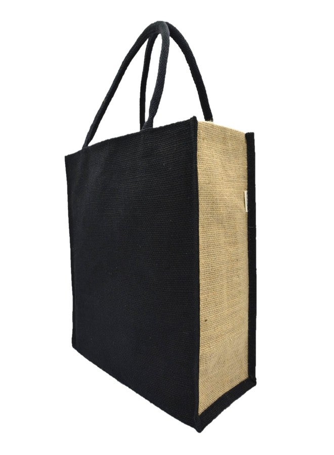 JUTEKA Multicolor spacious Jute Bag with Zipper Closure, Full Size Front Pocket and Large Handles… - Image 1